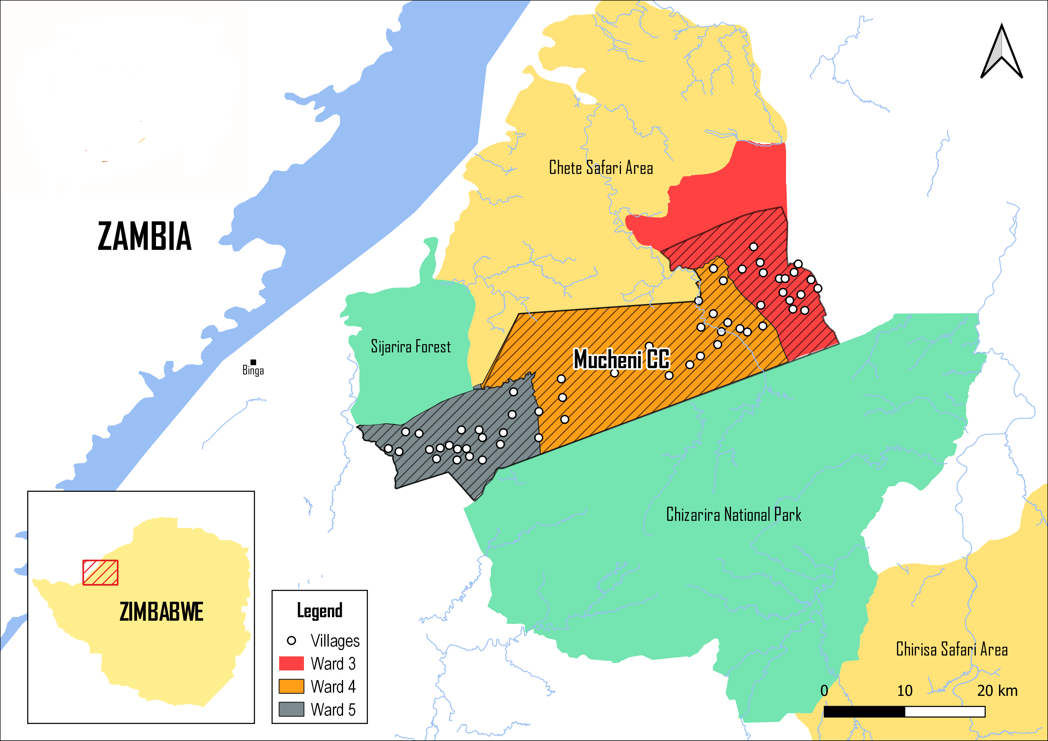 Map of the SWM CC in Zimbabwe